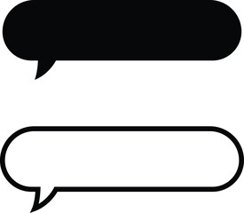 Naklejka premium Blank empty speech bubbles chat icon set. Retro colorful special offer design elements, chat emblem, black callout sign collection Isolated on transparent background. Vector illustration for web app.