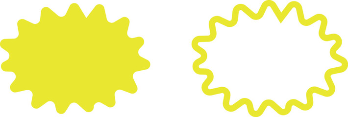 Blank empty speech bubbles chat icon set. Retro colorful special offer design elements, chat emblem, black callout sign collection Isolated on transparent background. Vector illustration for web app.