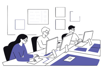 businessman teamwork office