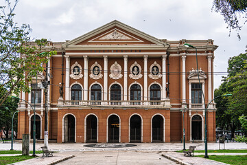 The Theatro da Paz, Peace Theater at Belem, in the state of Para, in Brazil.