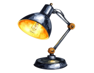 Study lamp illustration — PNG Transparent Background