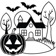 halloween pumpkin house