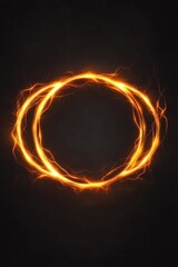 Fototapeta premium Mystical Fire Ring Against Dark Background