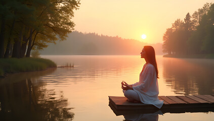 Nature's Harmony: Meditation Amidst Whispering Trees