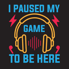 Fototapeta premium Gaming Pause: A captivating, graphic illustration captures the spirit of gaming with the phrase, 