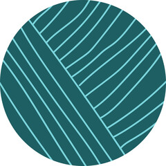 Circular form containing hand-drawn straight lines intersecting perpendicularly creating grid-like patterns.