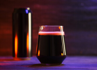dark craft beer stout glass
