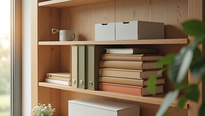 Textured Notebooks in a Contemporary Workspace