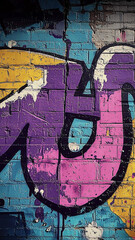 Obraz premium Graffiti on a brick wall