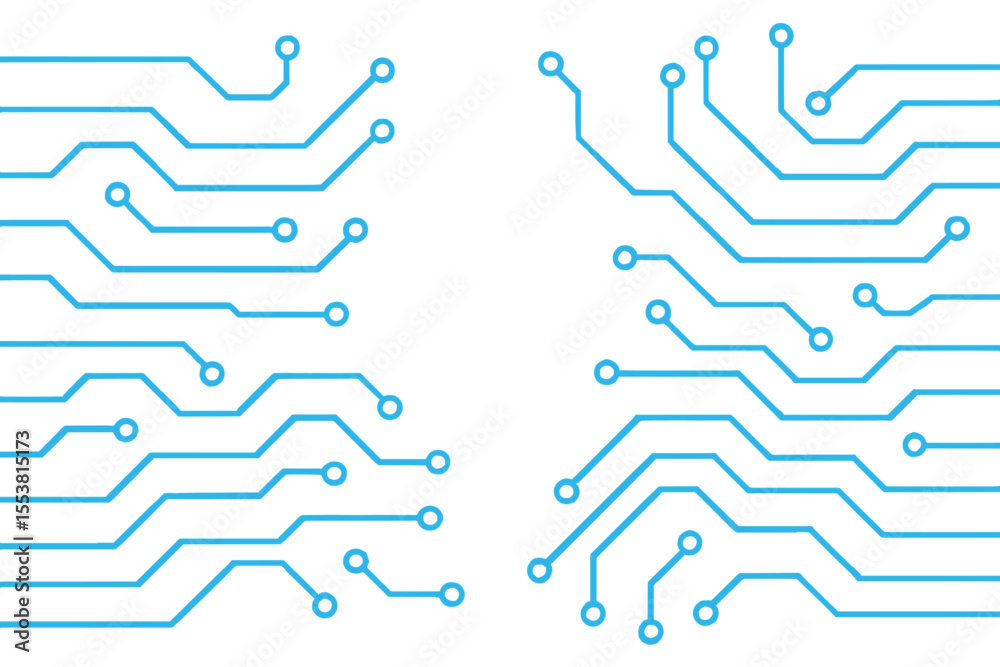 Poster electronic circuit background with cyber connection, featuring spu and circuit lines design as a vec
