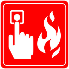 vector design of fire alarm sign