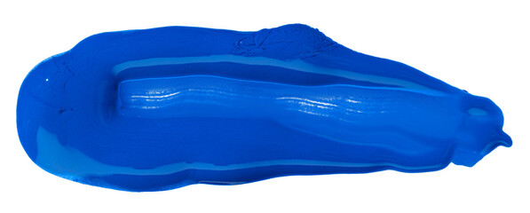 Blue paint Brush Stroke isolated on white background