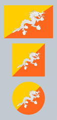 Bhutan Flag – National and Official Flag of Bhutan Featuring the Dragon Symbol

