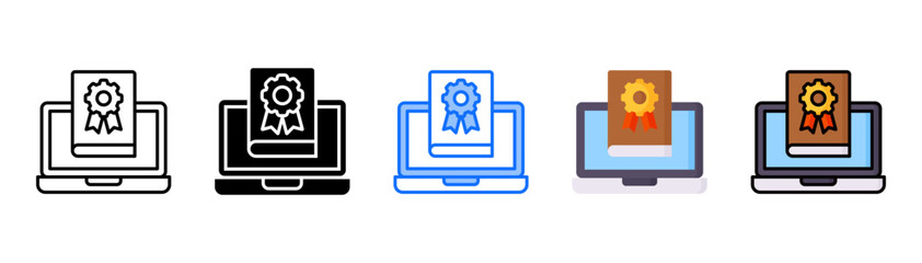 Brand Guidelines icon set with multiple style collection