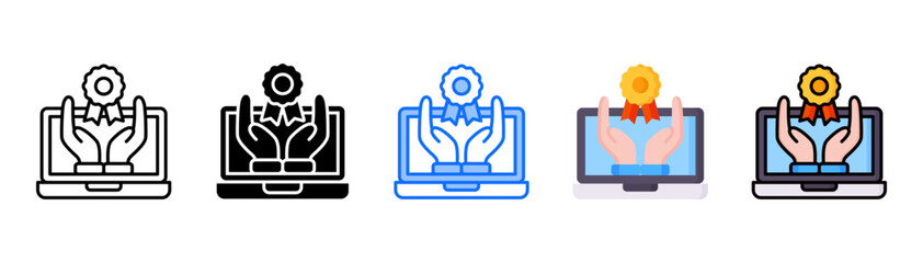 Brand Awareness icon set with multiple style collection