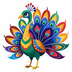 peacock vector illustration
