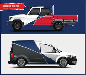 Vehicle Wrap Designs for Pickup Truck and Van