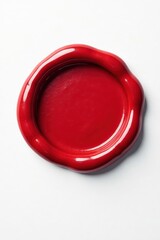 Empty, blank wax seal, isolated white background, isolated, gold, invitation