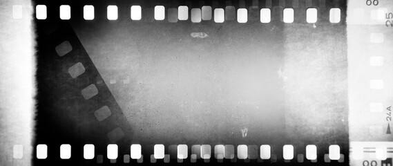 Film negatives grey background
