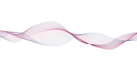 Colorful wave technology voice line on transparent background.