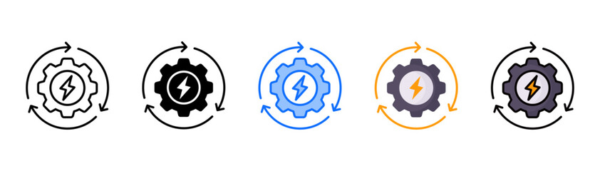 Rapid icon set with multiple style collection