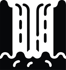 waterfall vector icon