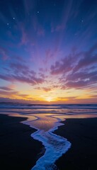 Fototapeta premium at-night--almost-neon-vibrant light,horizontal, illuminated, photography, night, color image, motion, blurred motion