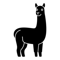 Fototapeta premium alpaca on white background