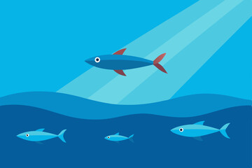 Obraz premium shark and fish