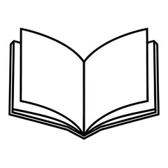 Simple Lotus Flower Line Art Vector Illustration of a Blooming Flower