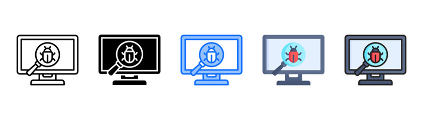 Apt (Advanced Persistent Threats) icon set with multiple style collection