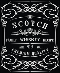 vintage vodka bottle label