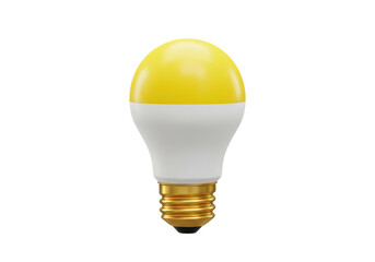 Isolated Yellow and White LED Light Bulb Energy Efficient