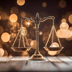 Law scales on background of data center.Digital law concept