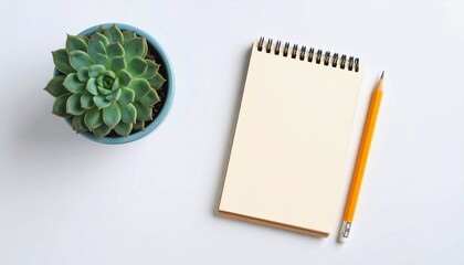 Top-down view of pastel green succulent plant in a ceramic pot 