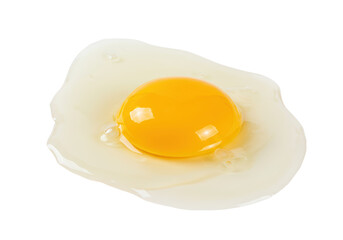 Isolated Freshly Cracked Egg with Yolk