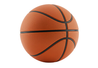Fototapeta premium Isolated Classic Orange Basketball with Black Seams