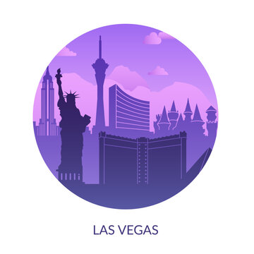 An Illustration of the Iconic Las Vegas Skyline, showcasing the vibrant city culture