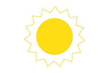 Sun with Rays Icon Vector Illustration