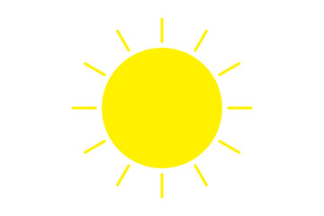 Sun with Rays Icon Vector Illustration