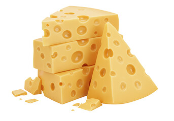 Isolated Tower of Swiss Cheese Triangles Displaying Holes