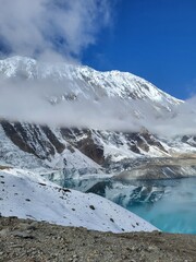 Tilicho lake himalayas nepal annapurna circuit