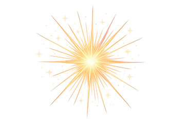 Obraz premium Golden glowing light effect with transparency and star burst sparkles, perfect for illustrations and graphic design projects