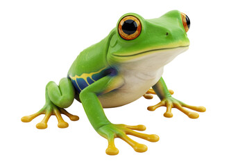 Isolated Close-Up of a Red Eyed Green Tree Frog