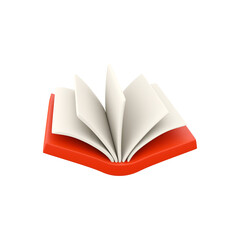 An open book with blank pages, symbolizing knowledge, reading, and learning.