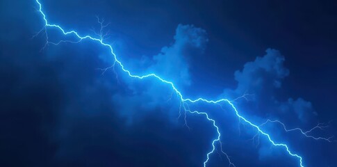 Abstract blue electric lightning strike background texture , force, dark, background