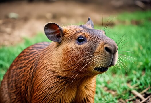capybara close up portrait