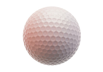 Isolated Textured Golf Ball with Dimples and Pearlescent Sheen