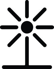 Video Brightness icon or symbol with lines