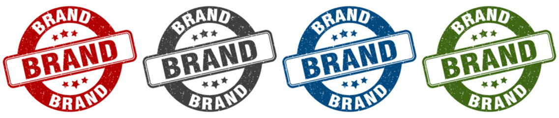 brand stamp. brand round stamp set isolated on white background